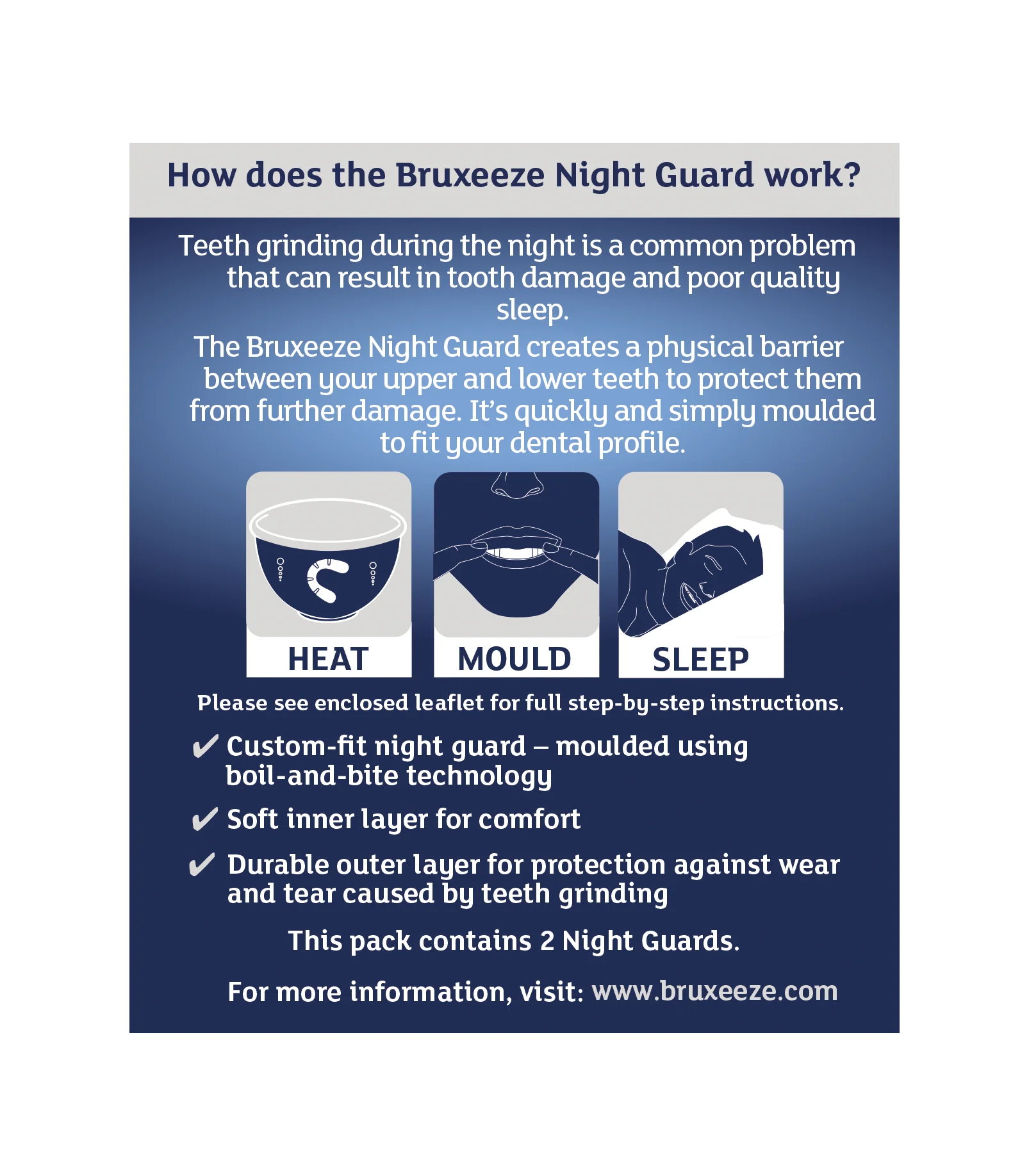 Self Fit teeth grinding night guard information