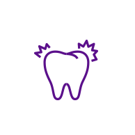 Worn tooth enamel is a symptom of bruxism